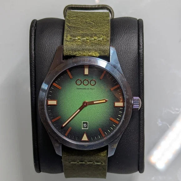 Green and Silver Men's Watch - Picture 2 of 7